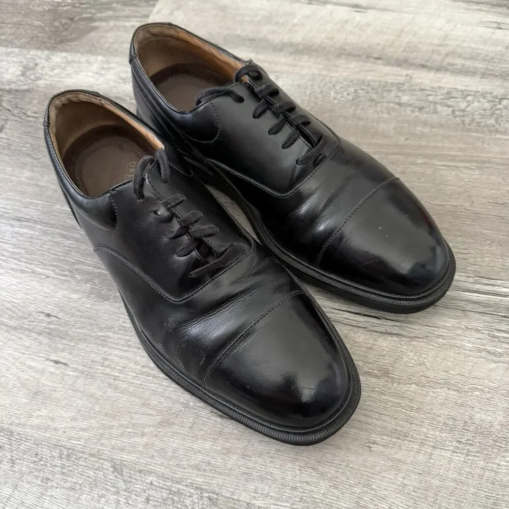 Rockport Dressports Oxfords Mens 10M Black Cap Toe Lace Up Comfort DMX Light